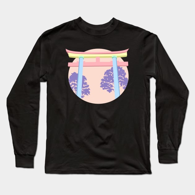 Pastel Shrine Long Sleeve T-Shirt by CieloMarie